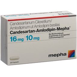 CANDESARTAN-AMLODIP Mepha Kaps 16mg/10mg 28 Stk