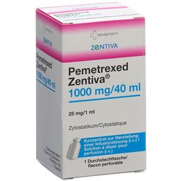 PEMETREXED Zentiva Inf Konz 1000 mg/40ml Durchstf