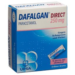 DAFALGAN Direct Gran 250 mg Erdbeere Btl 16 Stk