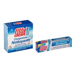 fittydent® super Crème adhésive + Comprimés de nettoyage