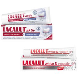 LACALUT aktiv Zahnfleischschutz & Sanftes weiß + white & repair