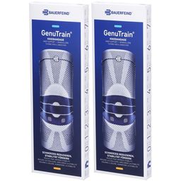 BAUERFEIND® GenuTrain Aktive Kniebandage, Patella und Bandage Größe 1 Titan