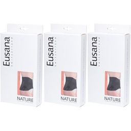 EUSANA Anatomischer Lendenwirbelgürtel Seide/Wolle Größe M schwarz