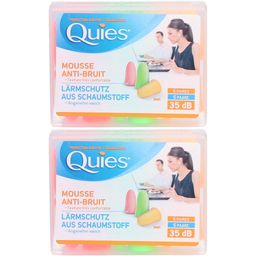 Quies Lärmschutz Ohrstöpsel Schaumstoff NEON 12 Stück