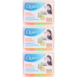 Quies Lärmschutz Ohrstöpsel Schaumstoff NEON 12 Stück