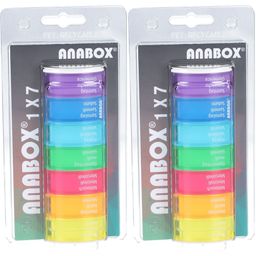 Anabox Medikamentenbox 1x7 farbig sortiert