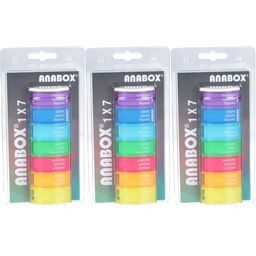 Anabox Medikamentenbox 1x7 farbig sortiert