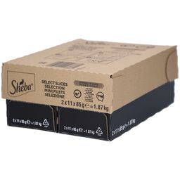Sheba Mini Filets en sauce – Bœuf et Dinde en Sauce pour Chat Adulte