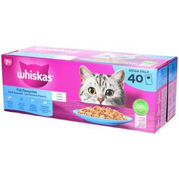Whiskas Fish Favourites – Sélection de Poissons en Gelée Chat Sénior 7+