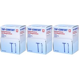 AMPRI® Med Comfort Einmalrasierer Blau – 1-schneidig mit Schutz