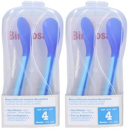 Bimbosan® Löffel blau 2 Stk – Weicher Babylöffel ab 6 Monaten