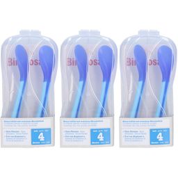 BIMBOSAN Cuillères bleues à embout souple