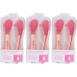 BIMBOSAN Cuillères roses à embout souple