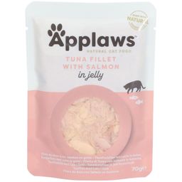 APPLAWS Nassfutter für Katzen Thunfischfilet mit Lachs in Gelee