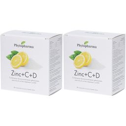 Phytopharma Zinc + C + D - Comprimés à sucer arôme citron