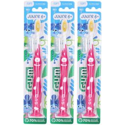 GUM Junior Zahnbürste 6+ - Ergonomischer Griff und weiche Borsten