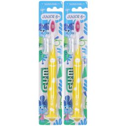 GUM Brosse à Dents Junior 6+ – Manche Ergonomique et Brins Doux