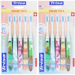 Trisa Feel Good Brosse à dents Medium – Pack de 5