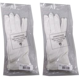 Hausella Gants en coton blanc taille M