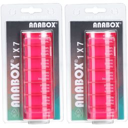 ANABOX® Pilulier semainier 7 x 1 cases rose FR/DE/IT