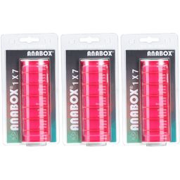 ANABOX® Wochenpillenbox 7 x 1 Fächer rosa FR/DE/IT
