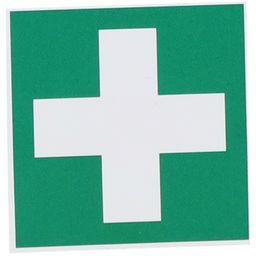 Autocollant Croix verte pour trousse de secours 5 x 5 cm