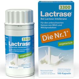 Lactrase® 3,300 - Laktase Kapseln bei Laktoseintoleranz (vegetarisch)