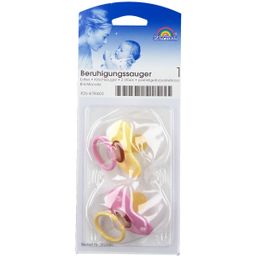 BABY-FRANK® Tétines latex 0-6 mois jaune/rouge