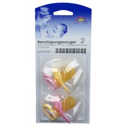 BABY-FRANK® Tétines Latex 6 - 18 mois jaune/rouge