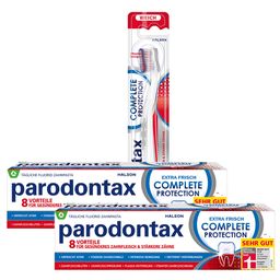 2 x parodontax® Complete Protection 75 ml + paradontax® Complete Protection Brosse à dents souple