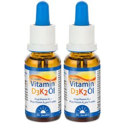 Dr. Jacob's Vitamin D3K2 Öl 800 IE/20 mcg D3+K2 640 Tropfen