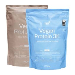 nu3 Vegan Protein 3K Iced Coffee + nu3 Vegan Protein 3K Cookies & Cream