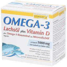 Huile de saumon oméga-3 plus vitamine D et oméga-3