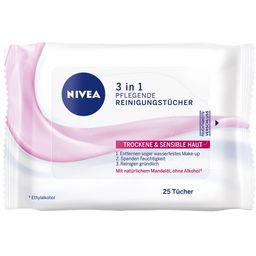 NIVEA® 3in1 Lingettes Nettoyantes Nourrissantes