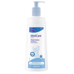 MoliCare Skin Lotion lavante, enrichie en panthénol et en huile d'amande, neutralise les odeurs, pH neutre pour la peau