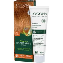 LOGONA Cosmétique naturelle Coloration végétale pour cheveux Crème 210 Rouge cuivré
