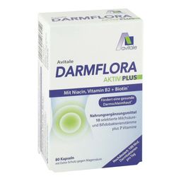 Darmflora Aktiv Plus mit 100 Mrd. Milchsäure- und Bifido-Bakterien + 7 Vitamine