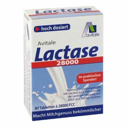 LACTASE 28.000 FCC Comprimés dans un distributeur