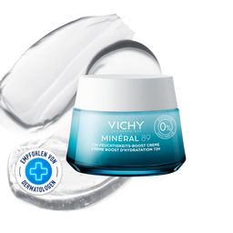 Vichy Minéral 89 Crème Boost d'Hydratation 72h, sans parfum