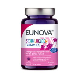 EUNOVA® Schulhelden Gummies mit Eisen und Erdbeergeschmack