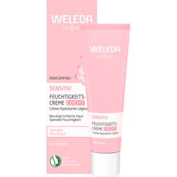 WELEDA Crème hydratante légère Sensitive - sans parfum, à l'huile d'amande douce bio, pour peaux mixtes et sensibles