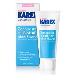 Dentifrice BABY KAREX protection contre les caries avec BioHAP* pour commencer la routine quotidienne de soins dentaires