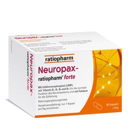 Neuropax-ratiopharm forte mit Uridinmonophosphat (UMP), Vitamin B12 und Folsäure