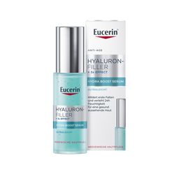 Eucerin® Hyaluron-Filler + 3x Effect Hydra Boost Serum - sérum hyaluronique ultra-léger pour une hydratation immédiate et l'élimination des premières rides, idéal comme primer de maquillage