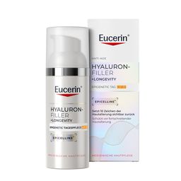Eucerin® Hyaluron-Filler +Longevity Epigenetic Tagespflege LSF 30 – Anti-Aging Tagescreme mit Epicelline® für jünger aussehende Haut