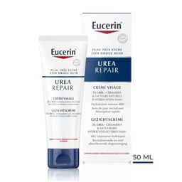 Eucerin UreaRepair Crème Visage 5% d'Urée Peau très Sèche 50ml