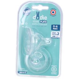dodie® Sensation + tétine en silicone 1er âge débit 2