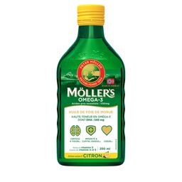 Möller's Omega-3 Huile de Foie de Morue Arôme Citron