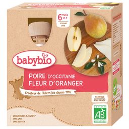 Babybio POIRE DE PROVENCE FLEUR D'ORANGER dès 6 mois