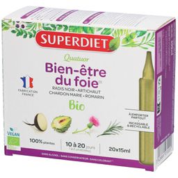 Superdiet Quatuor Bio Foie - Radis Noir, Artichaut, Chardon, Romarin